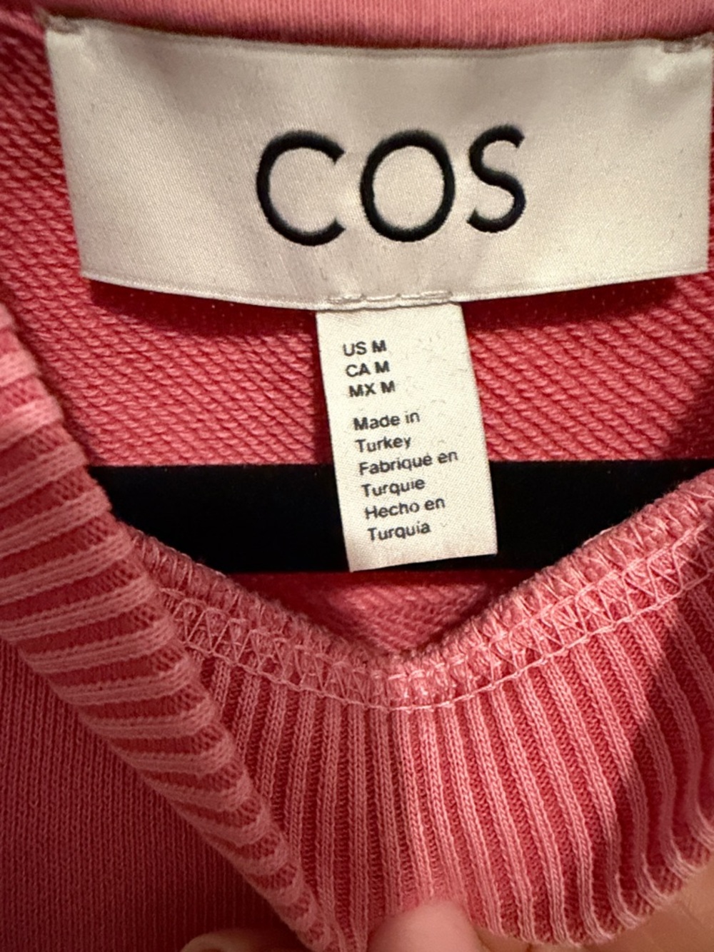 COS Pink Ribbed Crewneck Sweater - Picture 3 of 6